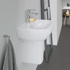 Duravit D-Code 450mm 1TH Handrinse Basin + Semi Pedestal