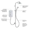 Mira Jump Dual 9.5 KW Electric Shower - White