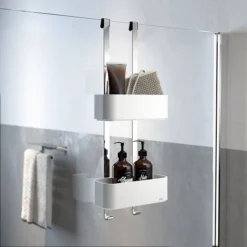 Tiger 2-Store Hanging Shower Rack - White -Modern Bath Shop 1500210146 d3
