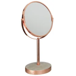 Neptune Round Swivel Bathroom Mirror - Concrete & Copper -Modern Bath Shop 1601637 d1