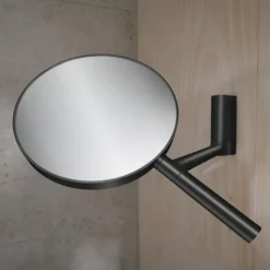 Keuco Plan Wall Mounted Cosmetic Mirror - Black -Modern Bath Shop 17649370002 d1