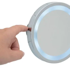 Wenko - Mosso LED Wall Mirror With Suction Cups - 3x Magnification -Modern Bath Shop 3656450100d1