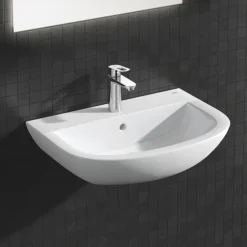 Grohe Bau Ceramic 600mm 1TH Wall Hung Basin -Modern Bath Shop 39421000 d2