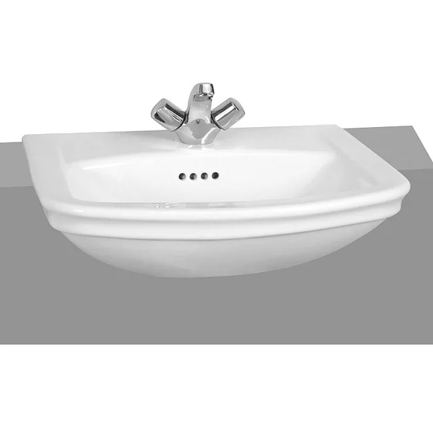 VitrA - Serenada Semi-Recessed Basin - 1 Or 2 Tap Hole Option 2 VitrA - Serenada Semi-Recessed Basin - 1 Or 2 Tap Hole Option - Image 2