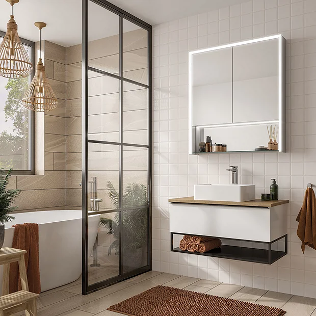 HIB Verve 80 LED Illuminated Mirror Cabinet 1 HIB Verve 80 LED Illuminated Mirror Cabinet