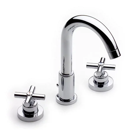 Roca Loft Chrome Deck Mounted 3 Hole Basin Mixer & Pop-up Waste 1 Roca Loft Chrome Deck Mounted 3 Hole Basin Mixer & Pop-up Waste
