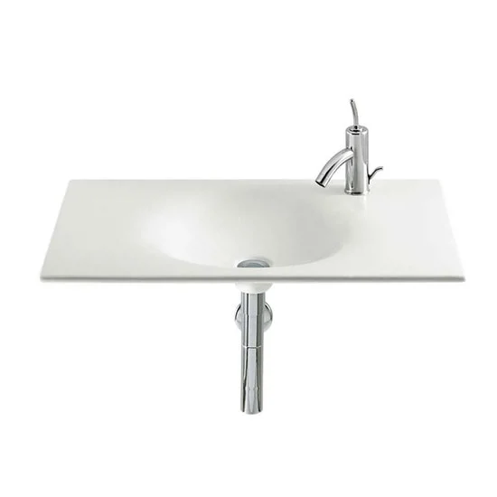 Roca - Kalahari-N Single Bowl Wall Mounted Basin - 650mm - 0 Or 1 Tap Hole Option 2 Roca - Kalahari-N Single Bowl Wall Mounted Basin - 650mm - 0 Or 1 Tap Hole Option - Image 2