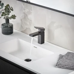 Hansgrohe Vernis Shape Single Lever Basin Mixer 100 With Pop-up Waste - Matt Black 7 Hansgrohe Vernis Shape Single Lever Basin Mixer 100 With Pop-up Waste - Matt Black -Modern Bath Shop 71561670.ai1