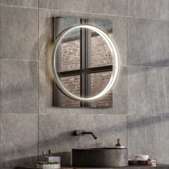 HIB Solas 60 LED Illuminated Mirror (Chrome Frame)