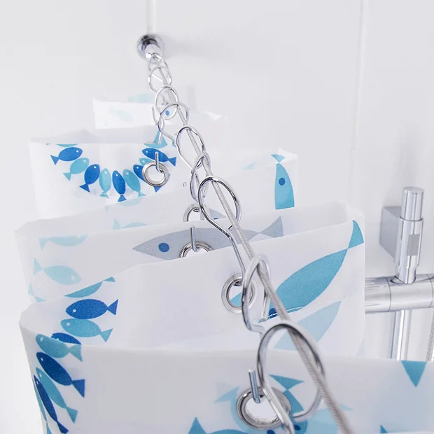 Croydex Contemporary Chrome Wireline Non-Hinged 3000mm 2 Croydex Contemporary Chrome Wireline Non-Hinged 3000mm - Image 2