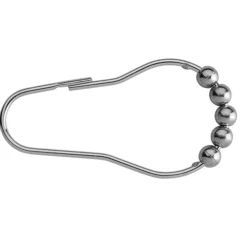 Croydex 12 Chrome Ball Shower Curtain Rings -Modern Bath Shop ak141641ai3