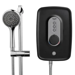 Triton Danzi 9.5kw Electric Shower - Black -Modern Bath Shop ardanz08blk d3