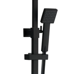 Arezzo Modern Square Thermostatic Shower (300 X 300mm Head - Matt Black) -Modern Bath Shop arz3mbh d1