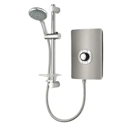 Triton - Aspirante 9.5kw Electric Shower - Brushed Steel -Modern Bath Shop asp08brstla1 1