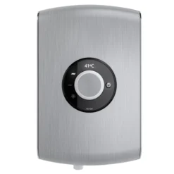 Triton Amore 9.5kW Electric Shower - Brushed Steel -Modern Bath Shop aspamo8brstl d2