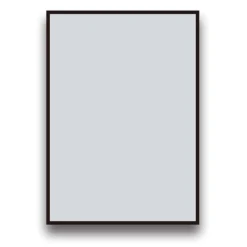 Arezzo Matt Black Square Edge 700 X 500 Mirror -Modern Bath Shop az57mb d1