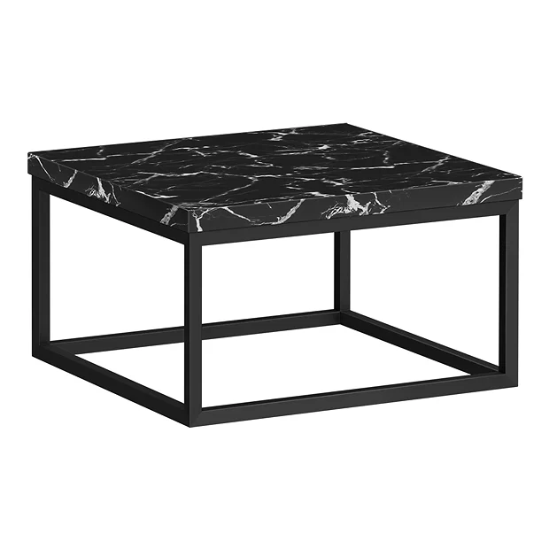 Arezzo 500 Black Marble Effect Worktop With Matt Black Wall Mounted Frame 2 Arezzo 500 Black Marble Effect Worktop With Matt Black Wall Mounted Frame - Image 2