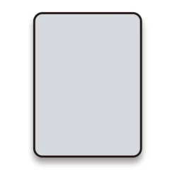 Arezzo Matt Black 800 X 600 Rectangular Mirror 5 Arezzo Matt Black 800 X 600 Rectangular Mirror -Modern Bath Shop az68cvmb d1
