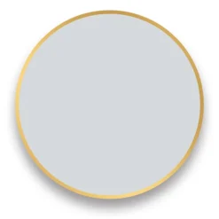 Arezzo Brushed Brass 600mm Round Mirror 5 Arezzo Brushed Brass 600mm Round Mirror -Modern Bath Shop az6brmbb d1