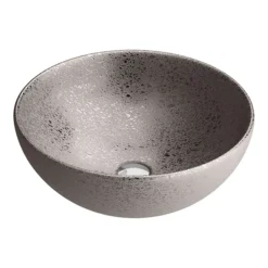 Arezzo Round 410mm Silver Mottled Design Ceramic Counter Top Basin