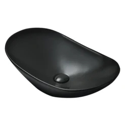 Arezzo Oval Counter Top Basin (620mm Wide - Matt Black) -Modern Bath Shop az7811amb d1