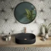 Arezzo Matt Black Oval Ceramic Counter Top Basin (600 X 380mm)