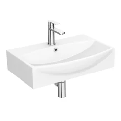 Arezzo 600 X 400 Modern Wall Mounted / Counter Top 1TH Basin -Modern Bath Shop az814d n d1