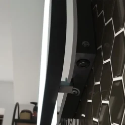 Arezzo Matt Black 500 X 700mm Rectangular LED Illuminated Bathroom Mirror With Infrared Sensor & Anti-Fog -Modern Bath Shop az8910mb d1