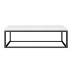 Arezzo 910 Gloss White Stone Resin Worktop With Matt Black Wall Mounted Frame
