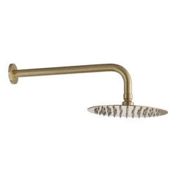 Arezzo Fluted Brushed Brass Round Thermostatic Shower Pack With Head + Handset 9 Arezzo Fluted Brushed Brass Round Thermostatic Shower Pack With Head + Handset -Modern Bath Shop azfr2bbpkd2a