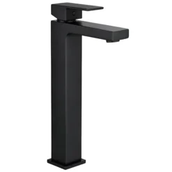 Arezzo Square Matt Black High Rise Mono Basin Mixer Tap