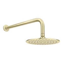 Arezzo Round Brushed Brass Push-Button Shower With Handset + 200mm Rainfall Shower Head 7 Arezzo Round Brushed Brass Push-Button Shower With Handset + 200mm Rainfall Shower Head -Modern Bath Shop azpb2rbbpk2 d2