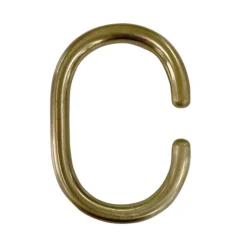 Arezzo C-Type Shower Curtain Rings (Pack Of 12) Brushed Brass -Modern Bath Shop azscrbbd1