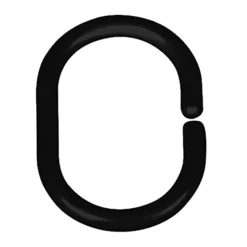 Arezzo C-Type Shower Curtain Rings (Pack Of 12) Matt Black 5 Arezzo C-Type Shower Curtain Rings (Pack Of 12) Matt Black -Modern Bath Shop azscrmb d1