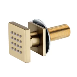 Arezzo Brushed Brass Body Jet - 1 X Slim Square Jet -Modern Bath Shop azsqjbb d1