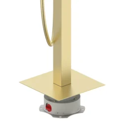 Arezzo Square Thermostatic Floor Mounted Freestanding Bath Shower Mixer Brushed Brass