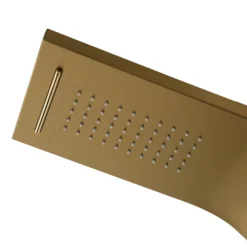 Arezzo Shower Tower Panel - Brushed Brass (Thermostatic) -Modern Bath Shop azstp5bb d1