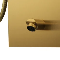 Arezzo Shower Tower Panel - Brushed Brass (Thermostatic) -Modern Bath Shop azstp5bb d4
