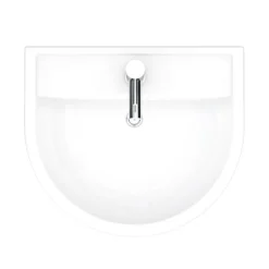 Bianco Round Basin 1TH With Full Pedestal -Modern Bath Shop b420bp d5