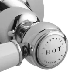 Bayswater White Lever Mono Bidet Mixer + Pop-Up Waste