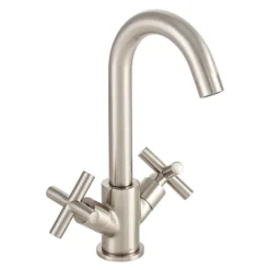 BagnoDesign Ibiza Brushed Nickel Mono Basin Mixer With Pop-up Waste