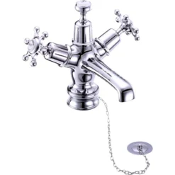 Burlington Birkenhead Regent Basin Mixer Tap With Plug And Chain