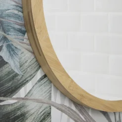 EcoDelux 600mm Bamboo Frame Round Mirror 8 EcoDelux 600mm Bamboo Frame Round Mirror -Modern Bath Shop bmb60mir d2