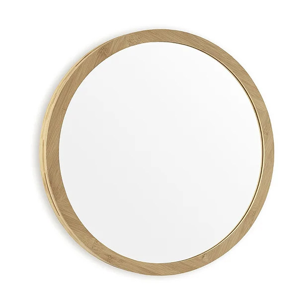 EcoDelux 600mm Bamboo Frame Round Mirror 1 EcoDelux 600mm Bamboo Frame Round Mirror