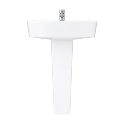 Brooklyn Modern Square Basin + Pedestal (1 Tap Hole) -Modern Bath Shop brp d5