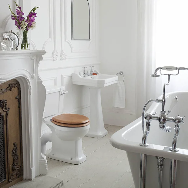 Burlington Edwardian Medium Basin & Pedestal 1 Burlington Edwardian Medium Basin & Pedestal