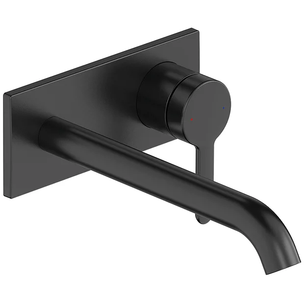 Duravit C.1 Wall Mounted Long Spout Single Lever Basin Mixer - Matt Black 1 Duravit C.1 Wall Mounted Long Spout Single Lever Basin Mixer - Matt Black