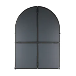 Chatsworth Traditional 700 X 490mm Arched Mirror With Glass Shelf - Matt Black -Modern Bath Shop chtmbm d1