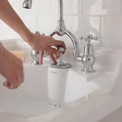 Burlington Classic 650mm 2TH Basin With Invisible Overflow/Waste & Chrome Wash Stand