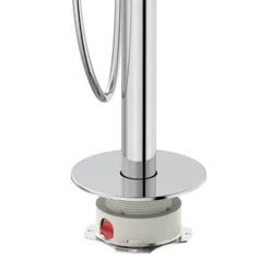 Cruze Round Thermostatic Floor Mounted Freestanding Bath Shower Mixer Chrome
